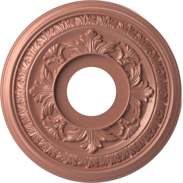 Ekena Millwork Baltimore PVC Medallion (Canopies up to 5 1/4"), 13"OD x 3 1/2"ID x 3/4"P, Metallic Champagne Pink CMP13BAFCP - main